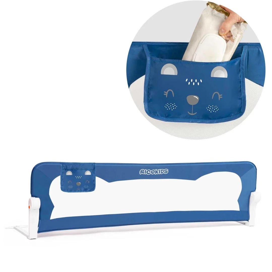 Ricokids plava ograda za krevet 150x42x35cm_1