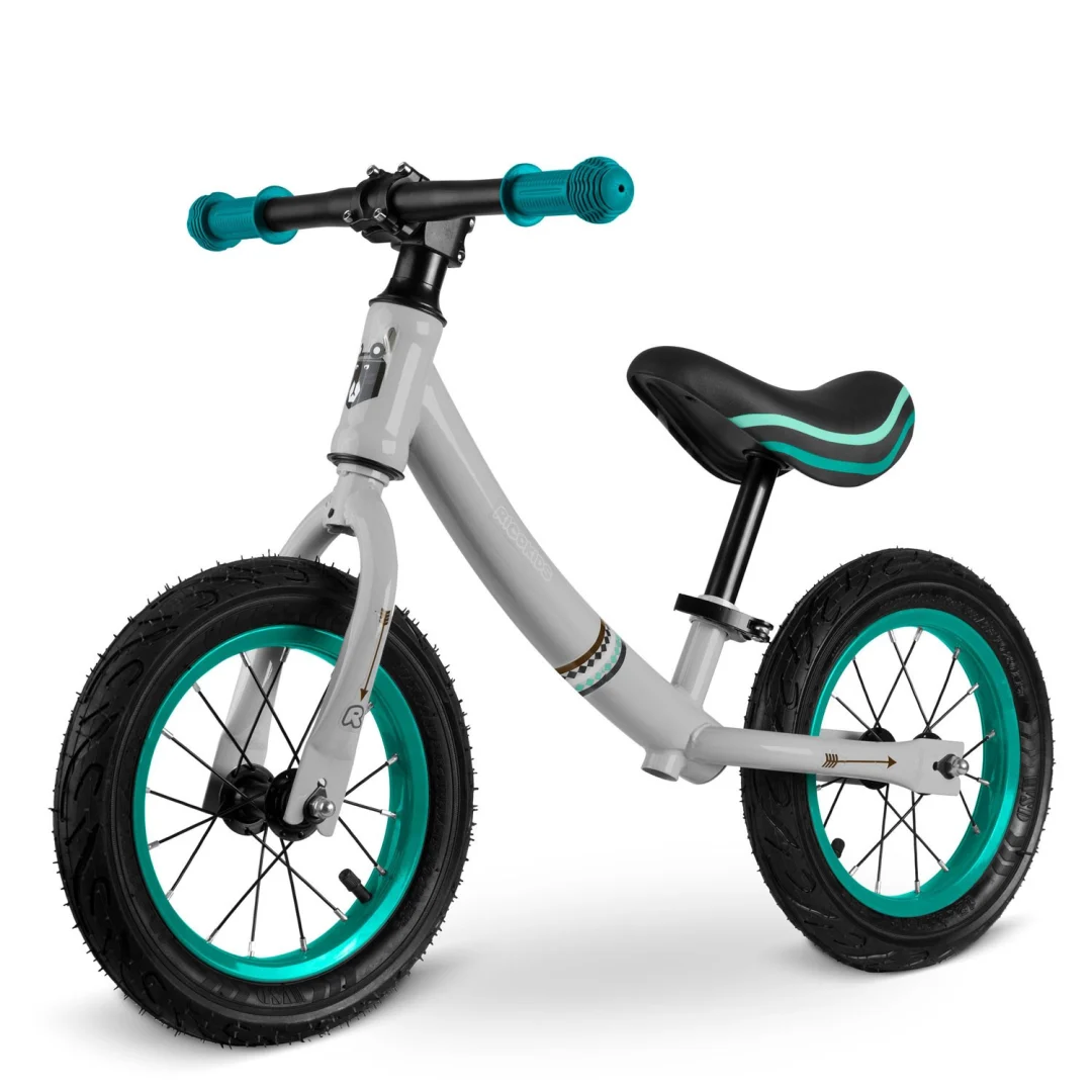 Ricokids sivo-tirkizni balansni bicikl za djecu_1