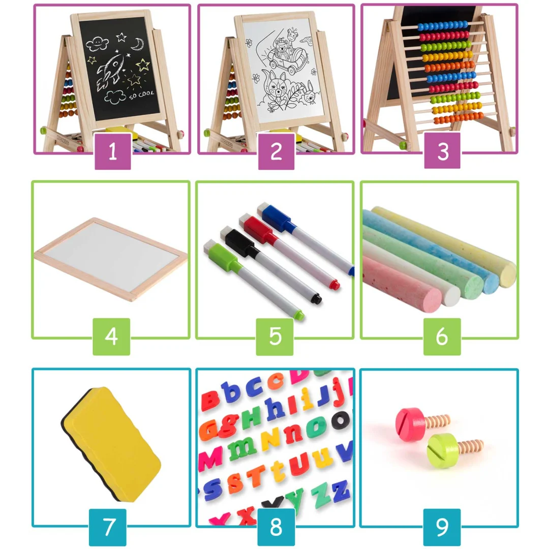 Ricokids sklopiva magnetska ploča za pisanje kredom_7