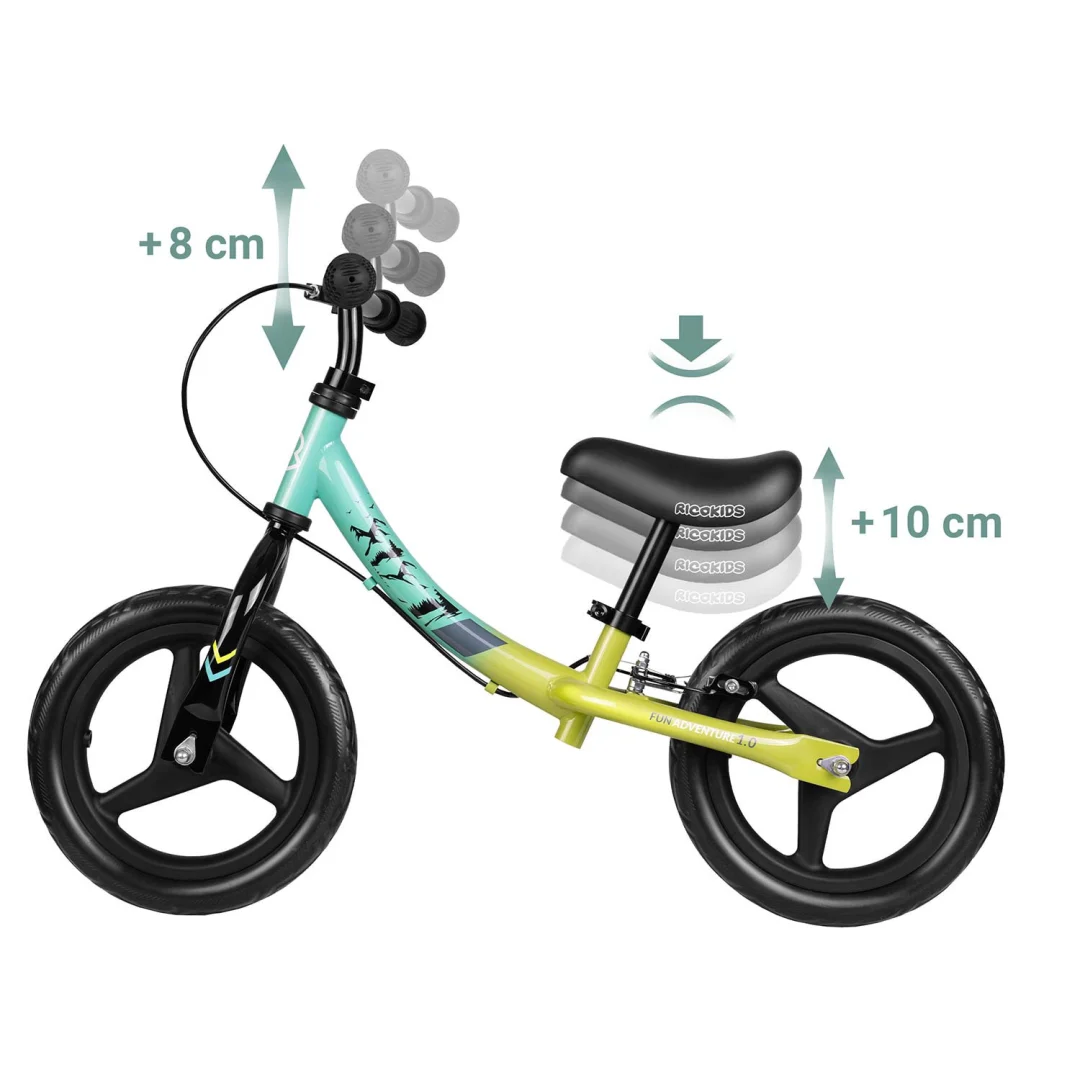 Ricokids zabavni avanturistički bicikl za balansiranje za djecu, siva, var. 760802_6