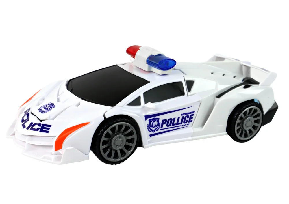 Robot Auto Policija Bijela 2u1 Transformacija_2