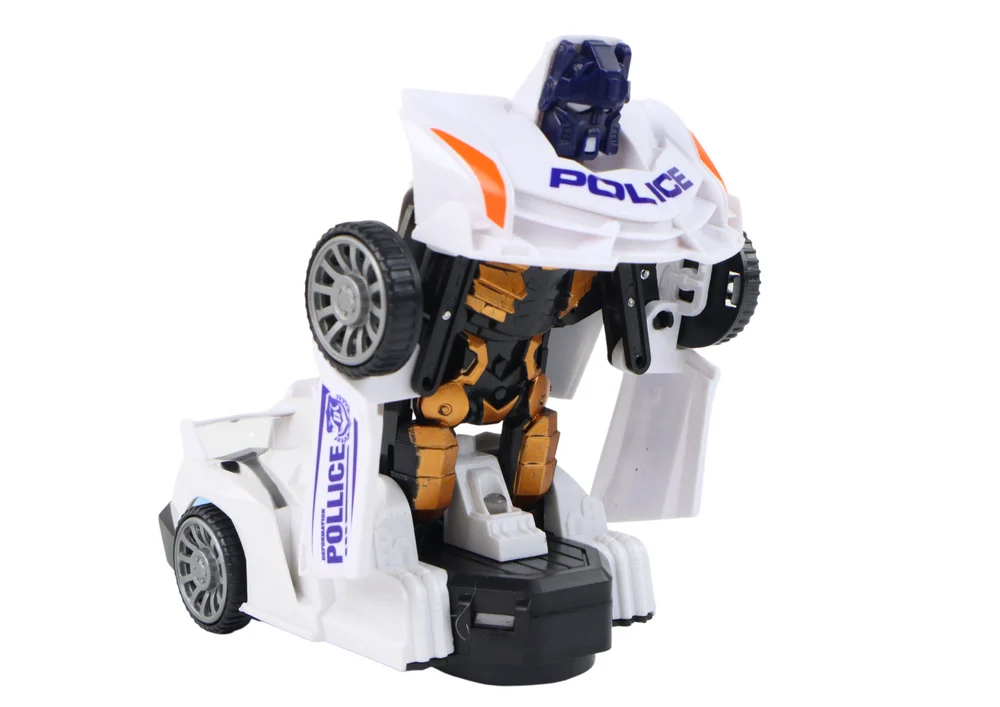 Robot Auto Policija Bijela 2u1 Transformacija_3