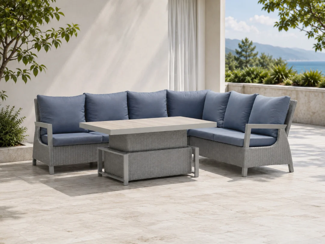 Royal Comfort tehoratan vrtni set sivi s kutnom sofom_10