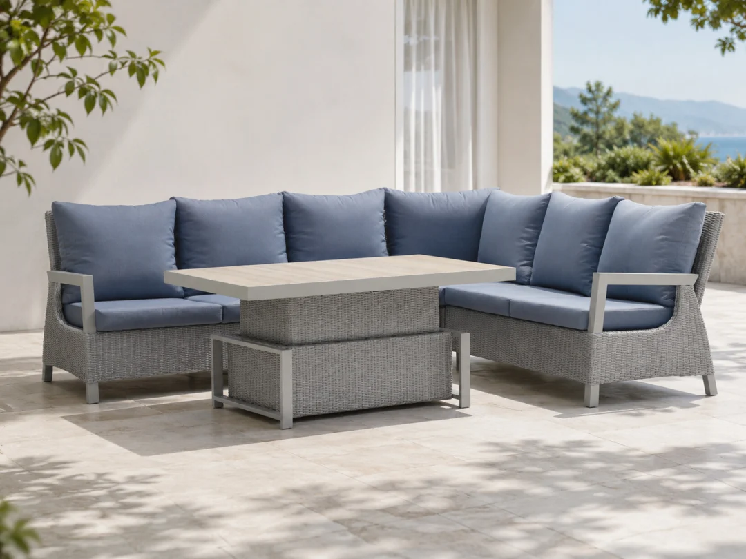 Royal Comfort tehoratan vrtni set sivi s kutnom sofom_5