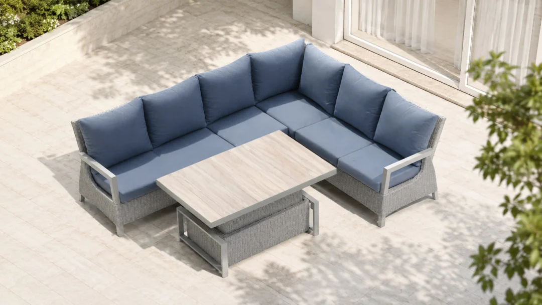 Royal Comfort tehoratan vrtni set sivi s kutnom sofom_7