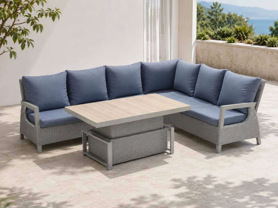 Royal Comfort tehoratan vrtni set sivi s kutnom sofom_8