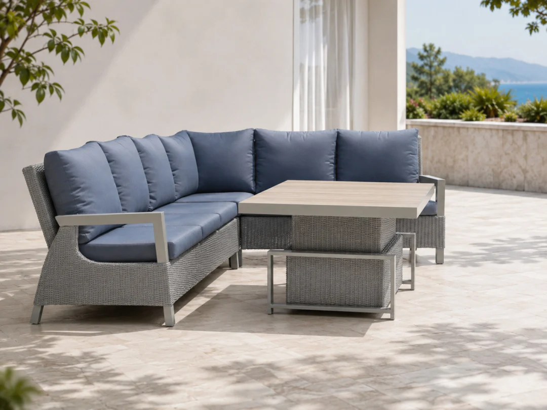 Royal Comfort tehoratan vrtni set sivi s kutnom sofom_9