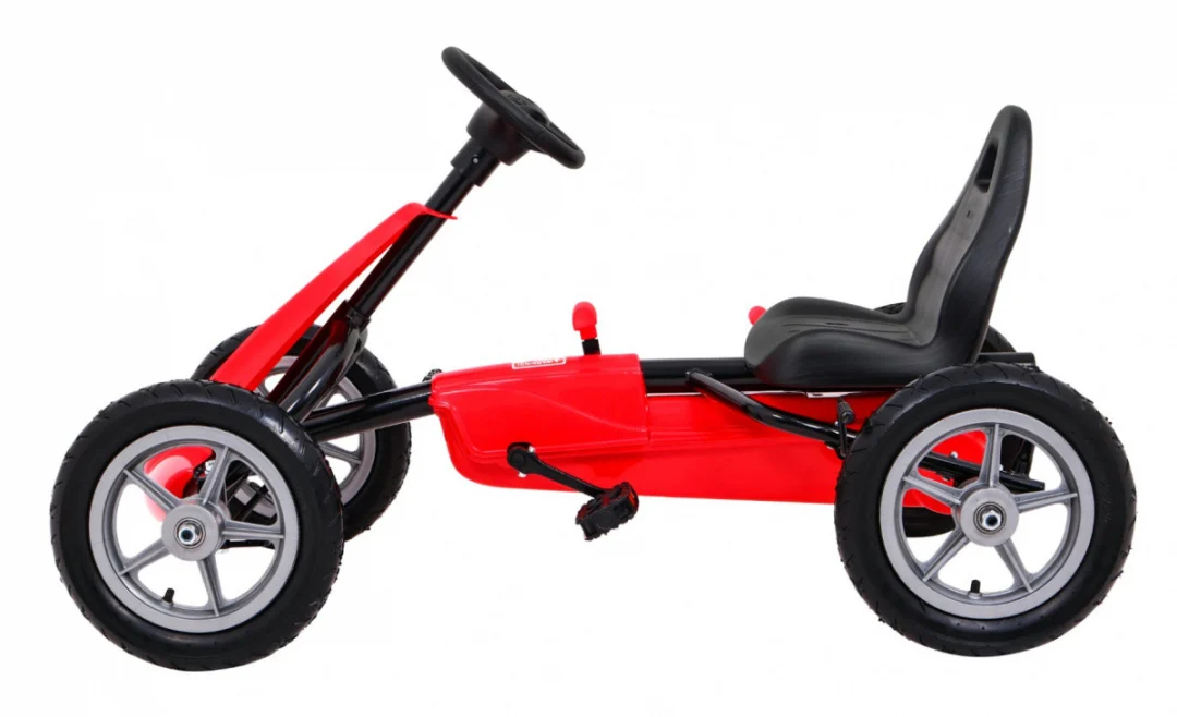 STAR pedalni go-kart za djecu 3+ crveni + podesivo sjedalo + napuhani kotači_4