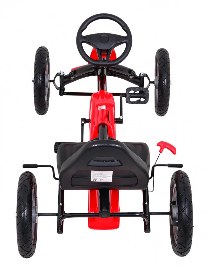 STAR pedalni go-kart za djecu 3+ crveni + podesivo sjedalo + napuhani kotači_6