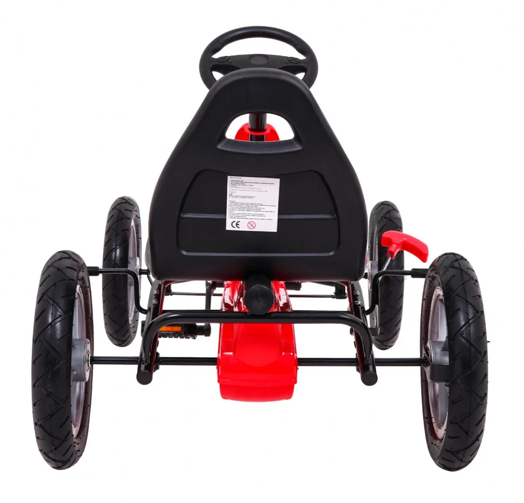 STAR pedalni go-kart za djecu 3+ crveni + podesivo sjedalo + napuhani kotači_7