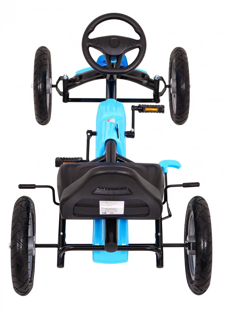 STAR pedalni go-kart za djecu 3+ plavi + podesivo sjedalo + napuhani kotači_5