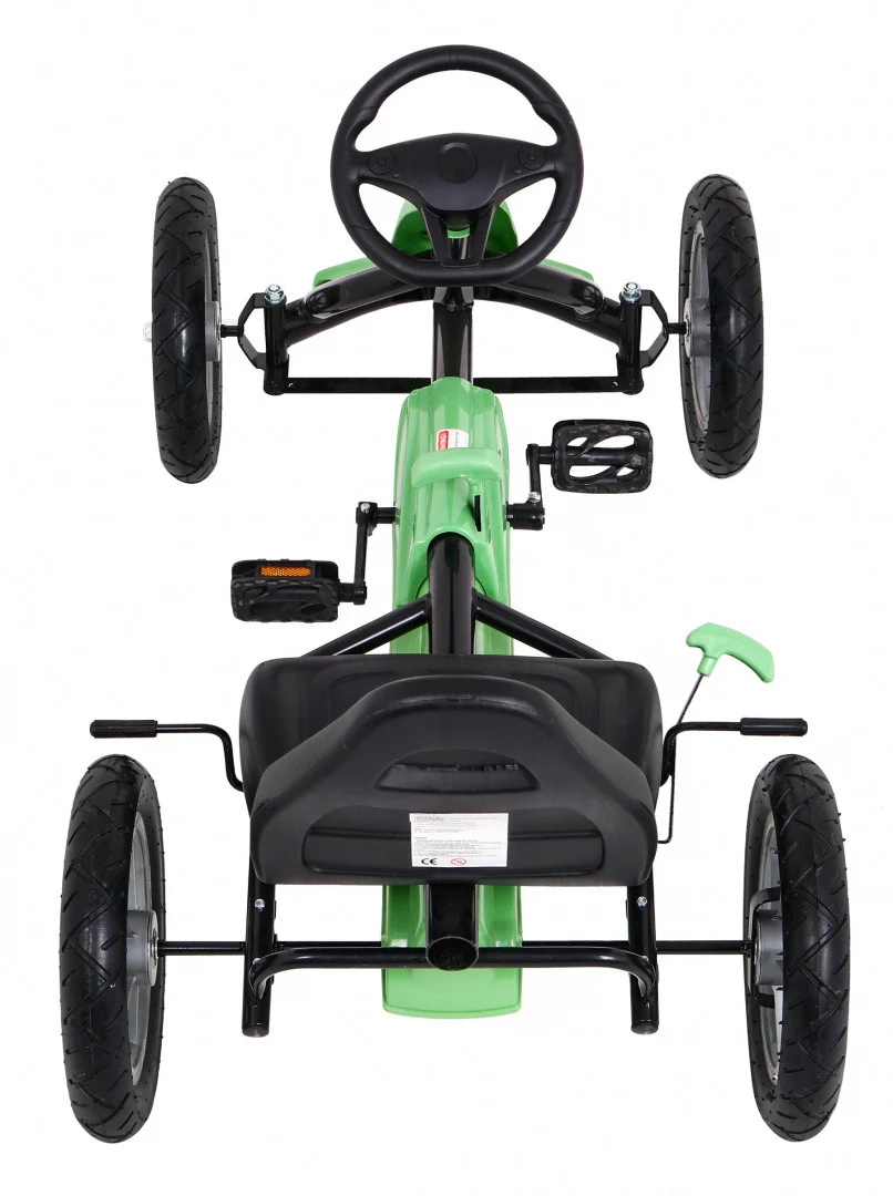 STAR pedalni go-kart za djecu 3+ zeleni + podesivo sjedalo + napuhani kotači_6