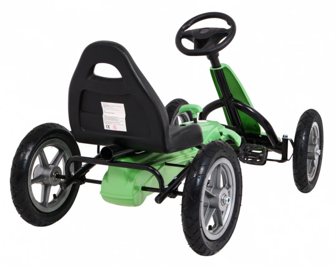 STAR pedalni go-kart za djecu 3+ zeleni + podesivo sjedalo + napuhani kotači_7