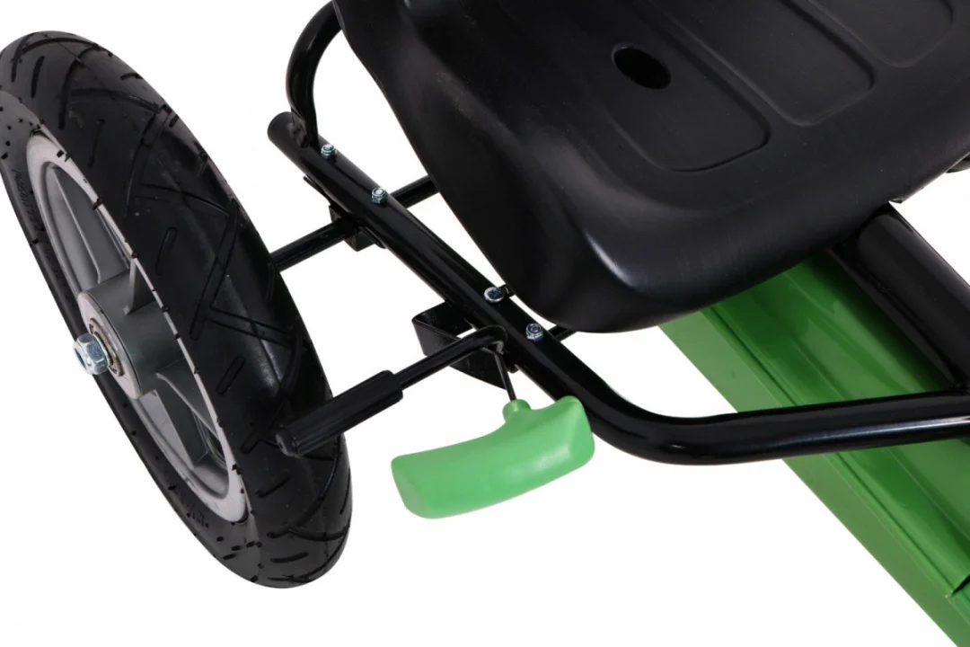 STAR pedalni go-kart za djecu 3+ zeleni + podesivo sjedalo + napuhani kotači_9