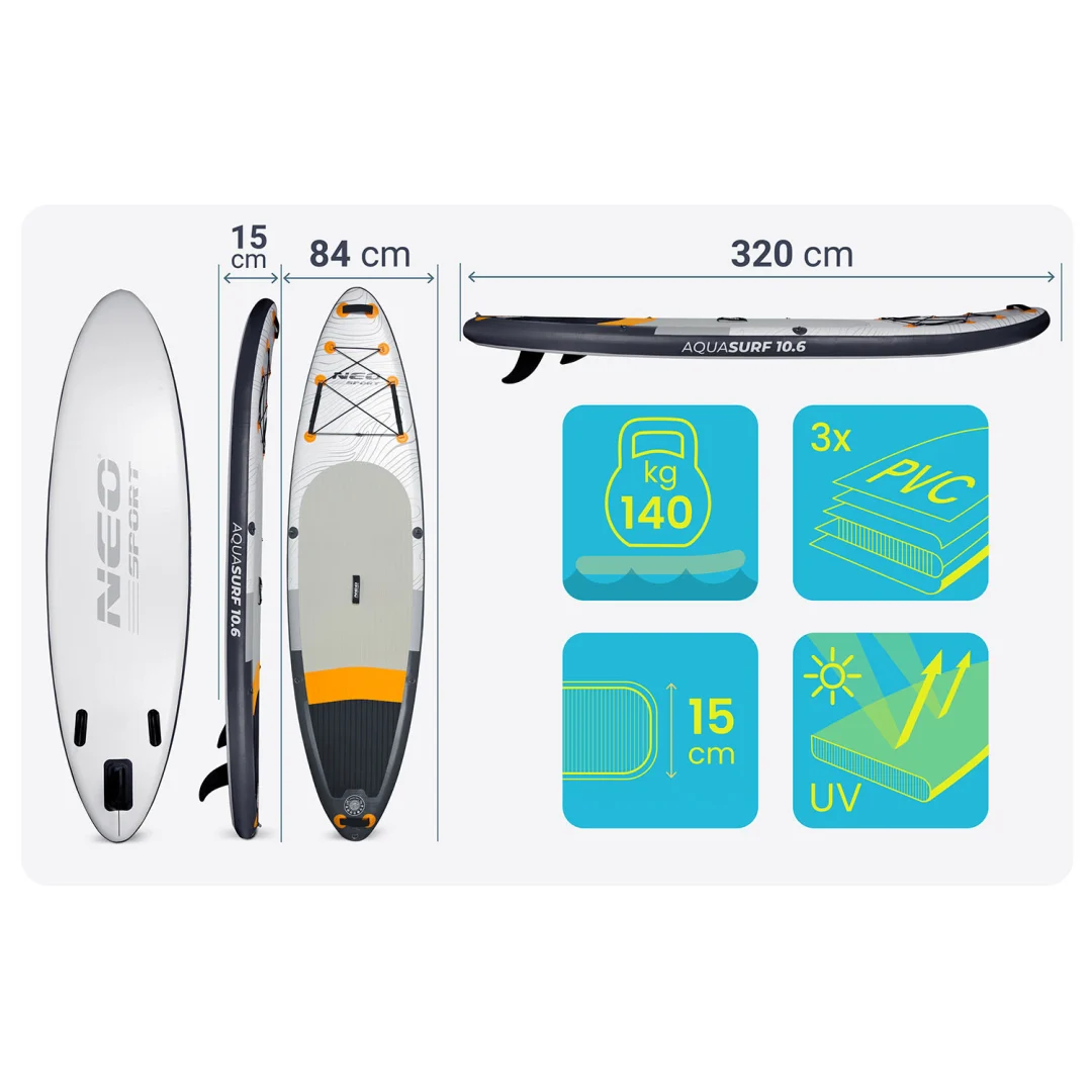 SUP daska Aquasurf 320 × 84 × 15 cm Neo-Sport 170211_6