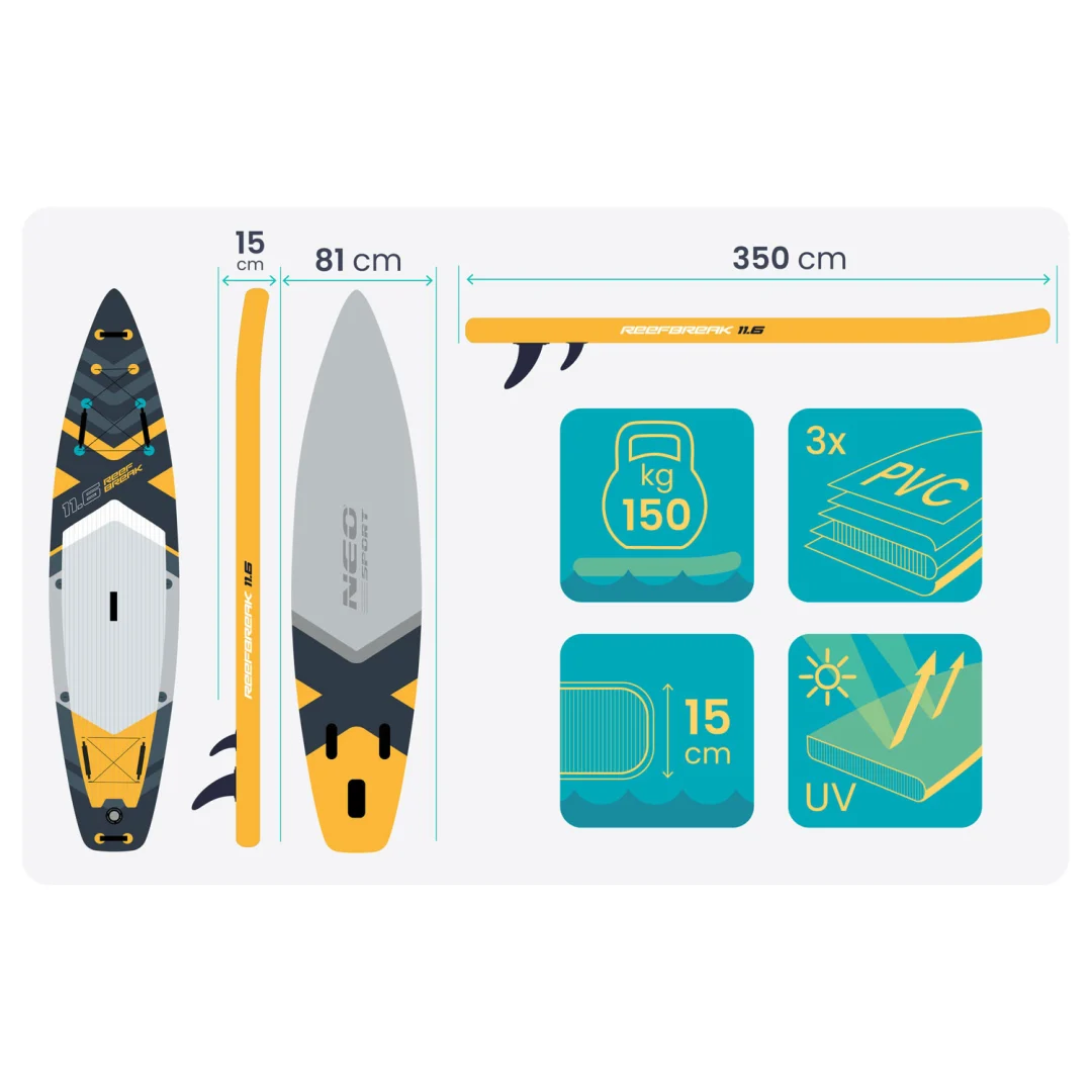 SUP daska Reefbreak 350 × 81 × 15 cm Neo-Sport 170106_5