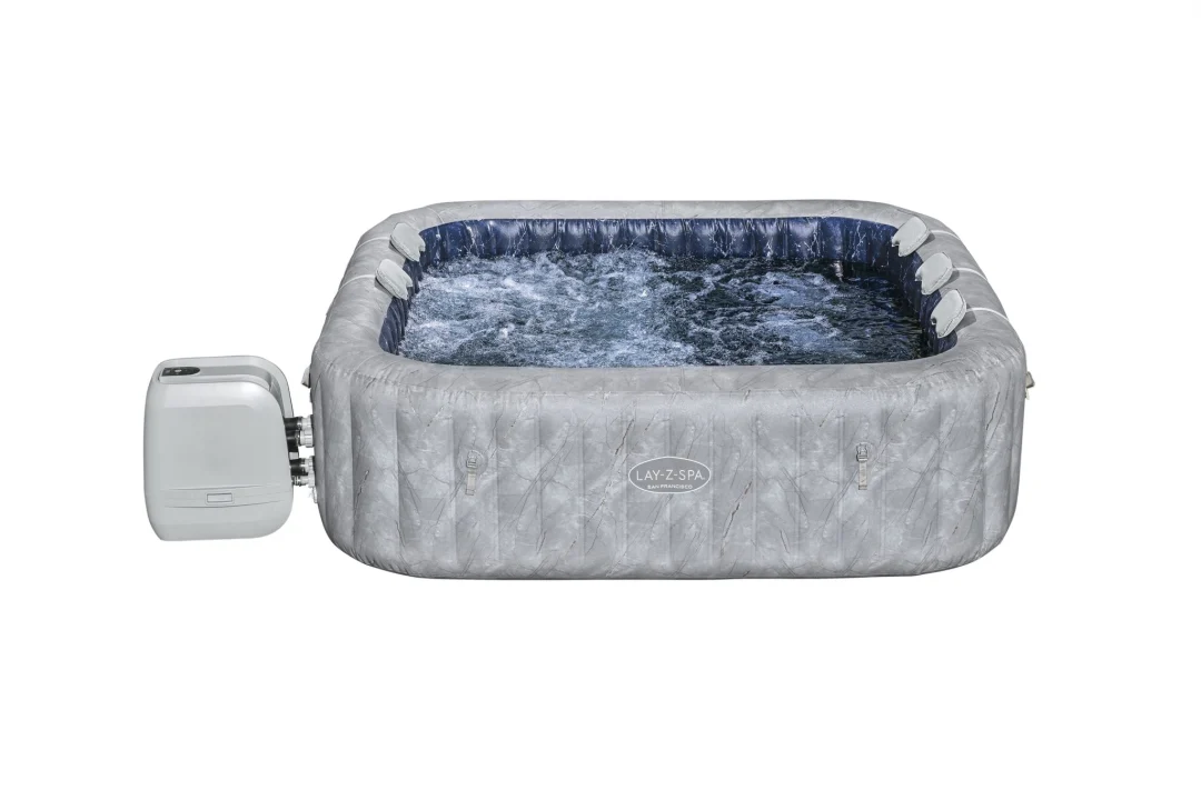 San Francisco Smart HydroJet Lay-Z-Spa BESTWAY kućni jacuzzi za 7 osoba + 5 jastuka + 2 LED svjetla_2
