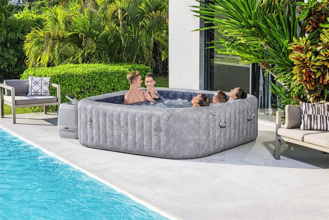 San Francisco Smart HydroJet Lay-Z-Spa BESTWAY kućni jacuzzi za 7 osoba + 5 jastuka + 2 LED svjetla_7