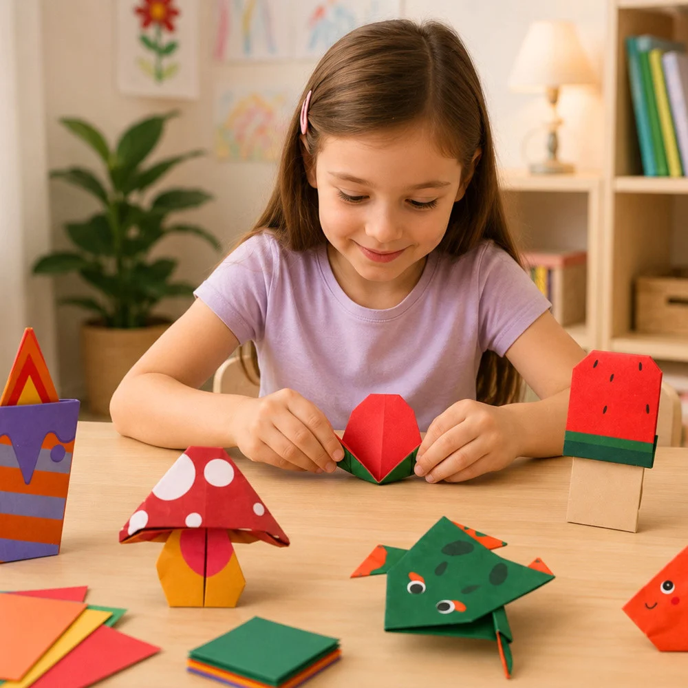 Šarena origami bilježnica za djecu sa životinjama, razine težine, 30 listova_4