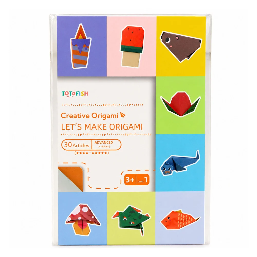 Šarena origami bilježnica za djecu sa životinjama, razine težine, 30 listova_5