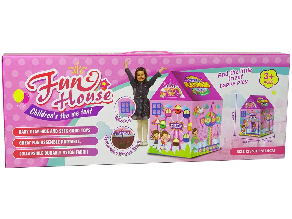 Šator Funfair House za djecu, ružičasti_3