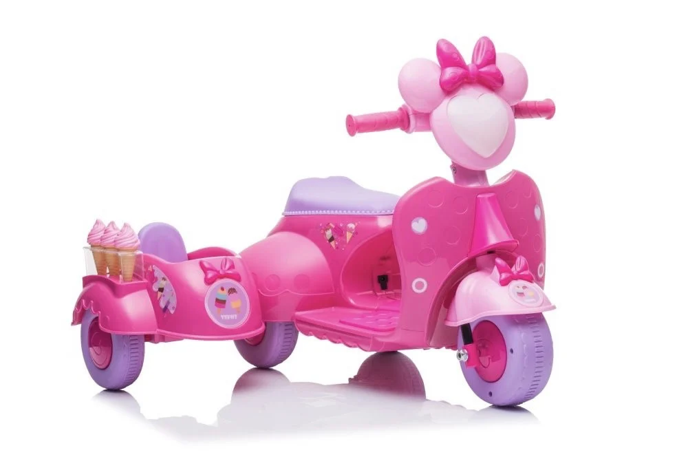 Scooter Ice Cream Shop Tricikl JT5258 Roza auto na akumulator_16