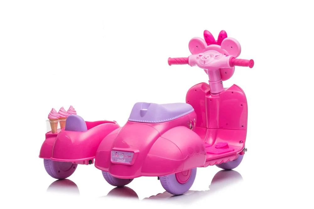 Scooter Ice Cream Shop Tricikl JT5258 Roza auto na akumulator_6
