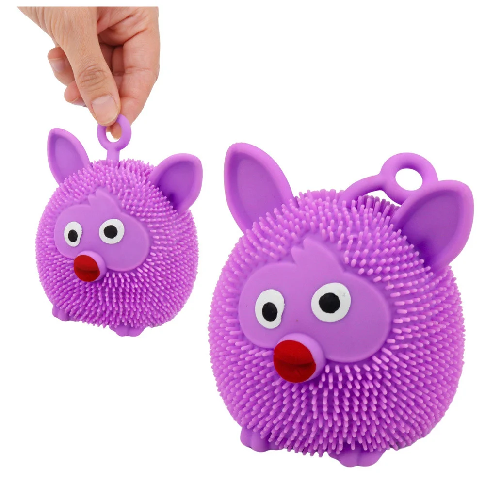 Senzorna igračka za stiskanje za odskakanje, stiskanje, životinja, LED svjetlo, miješane boje_3