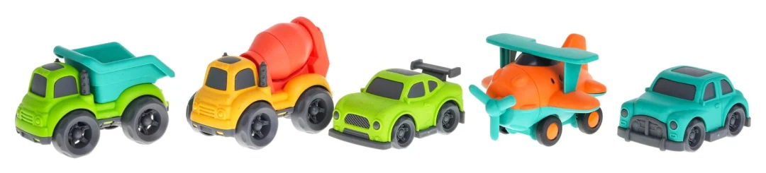Set 4 BIOplastična vozila + avion 18m+_2