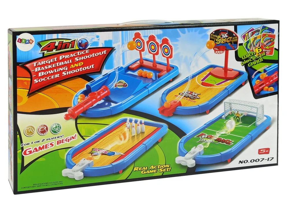 Set arkadnih igara 4u1, košarka, nogomet, kuglanje, 38 cm_7