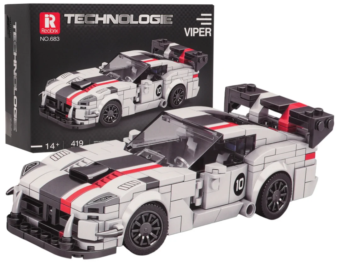 Set bijelih kockica sportski automobil Viper, 419 dijelova_1