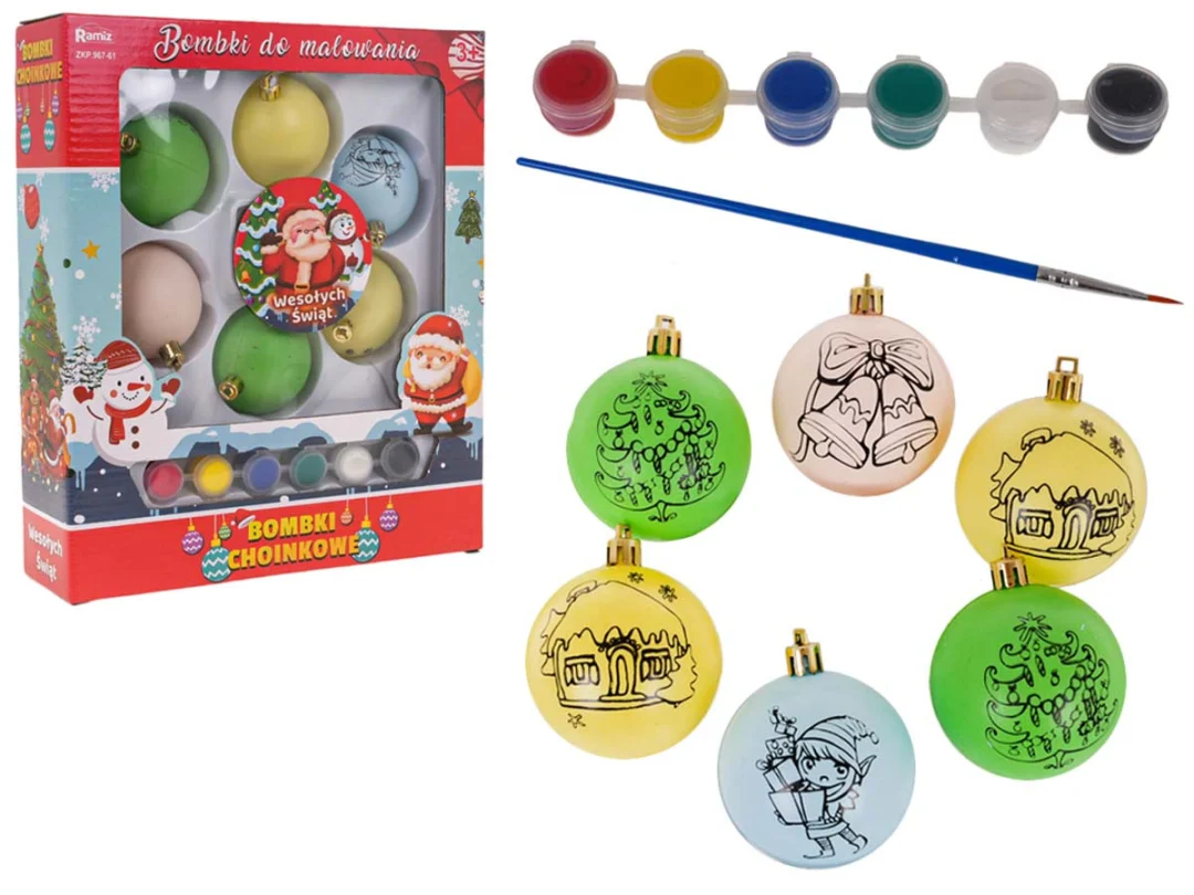 Set božićnih kuglica s bojama_1