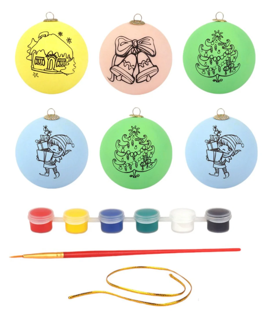 Set božićnih kuglica s bojama_5