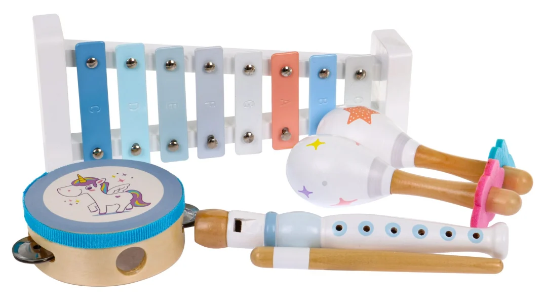 Set drvenih glazbenih instrumenata pastelni 3+_4