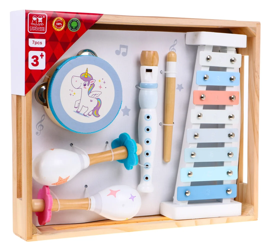 Set drvenih glazbenih instrumenata pastelni 3+_9