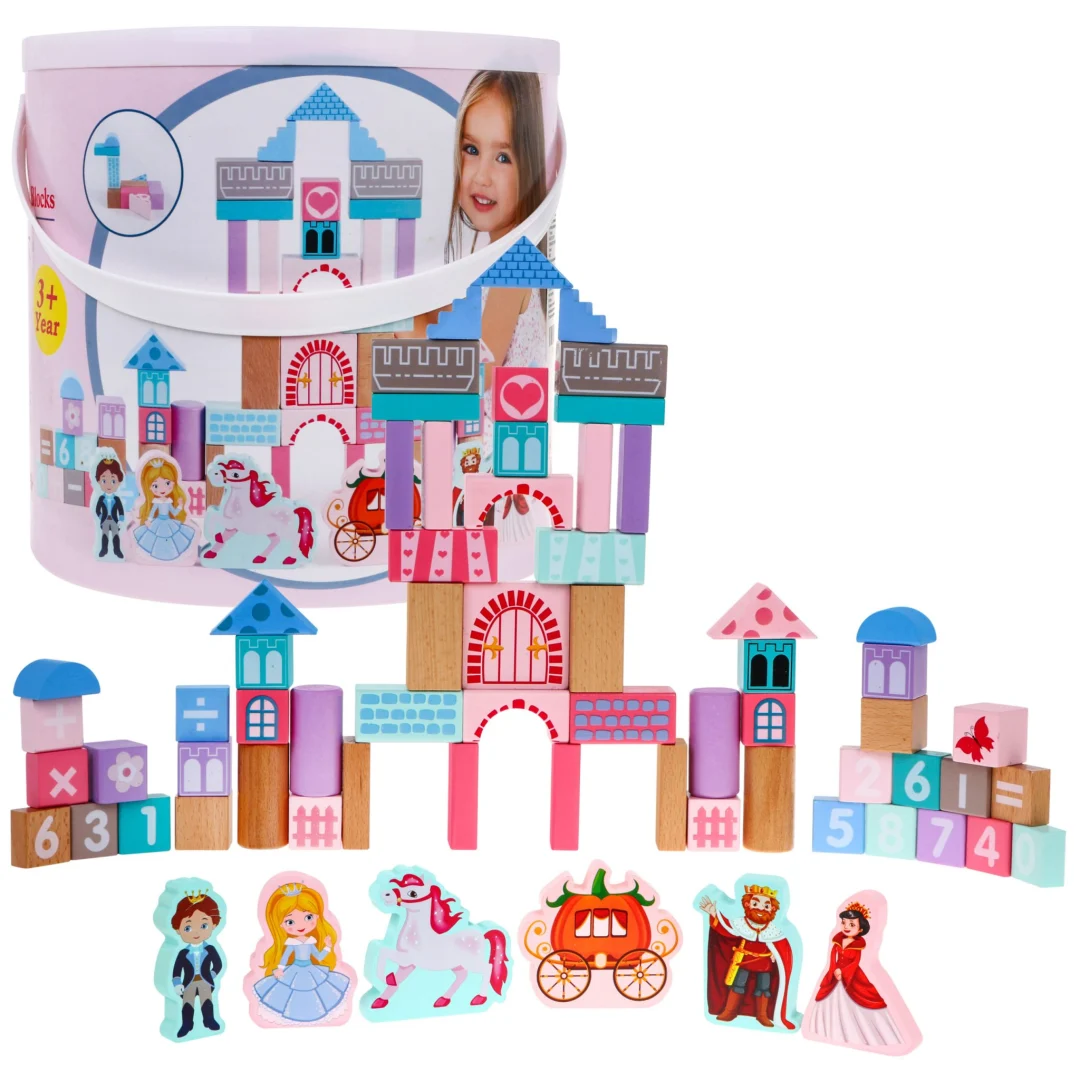 Set drvenih kocki Princeza u dvorcu sa sorterom 3+_1