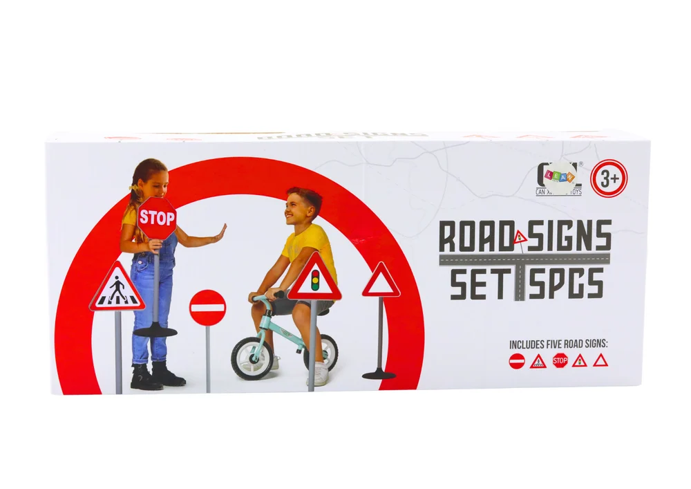 Set edukativnih prometnih znakova upozorenja, 5 komada, 70 cm_3
