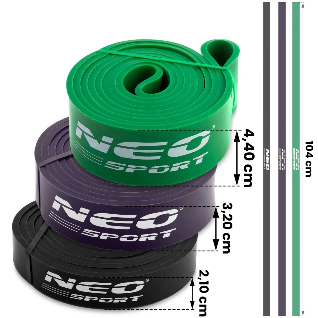Set elastičnih traka za vježbanje Neo-Sport NS-960, 3 komada_4