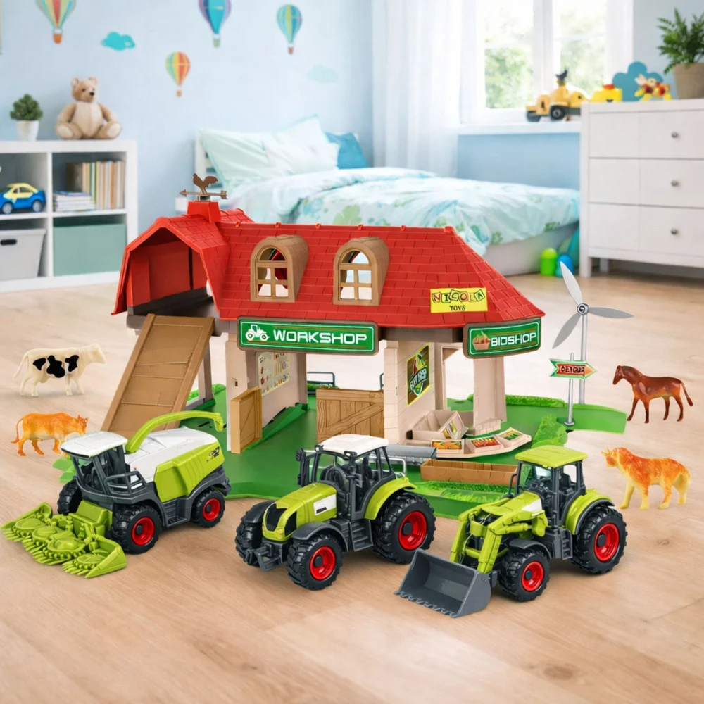 Set farme s traktorima i životinjama 42 dijela_3