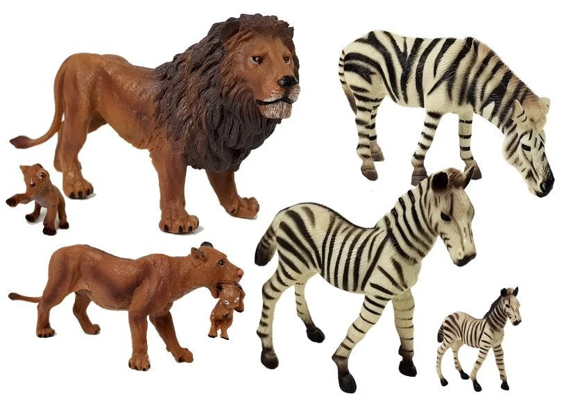 Set figurica lavovi i zebre Afrika 7 kom_3