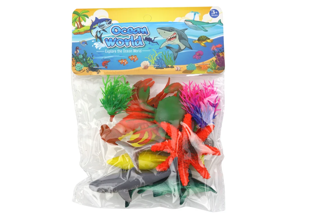 Set figurica morskih životinja s vodenim biljkama 8 dijelova_3