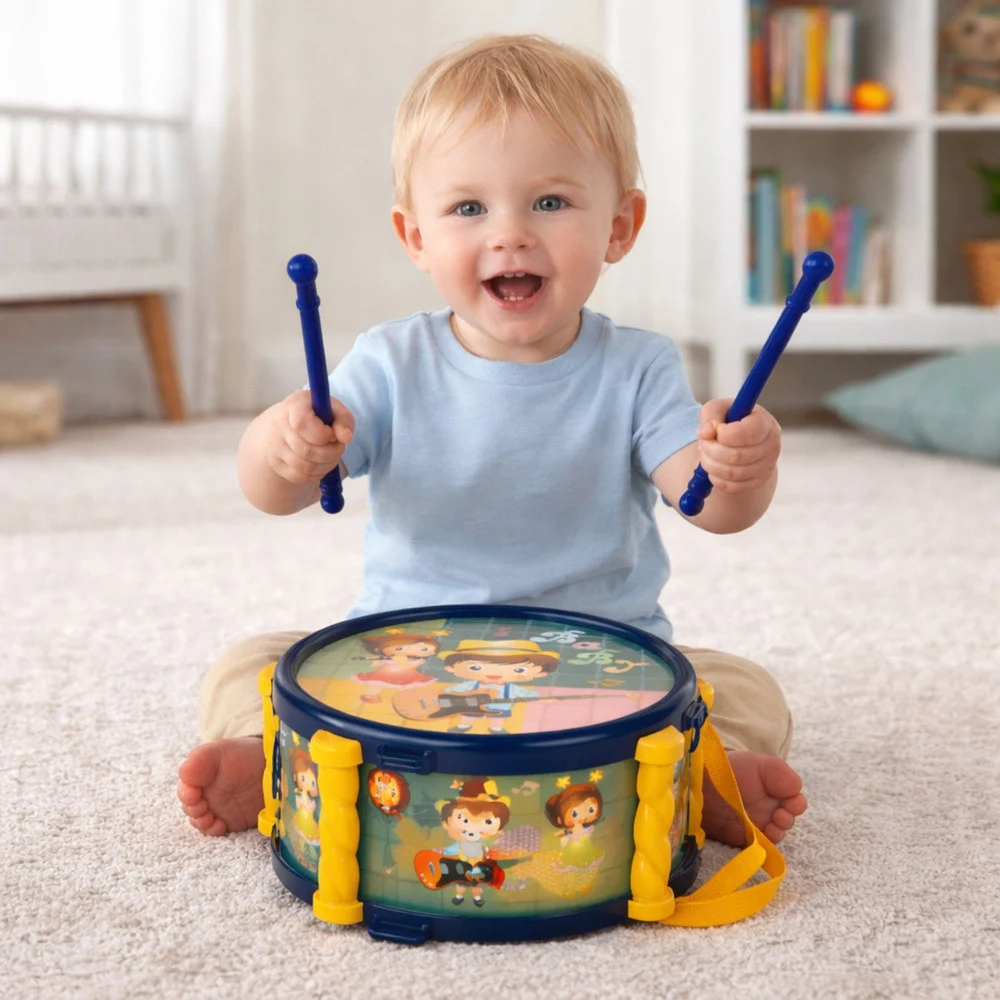 Set glazbenih instrumenata za djecu - bubanj, truba, zvečke i palice_5