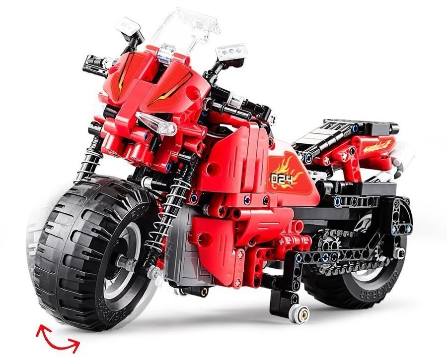 Set građevinskih blokova CADA R/C motocikl 2,4G, 484 kom_5