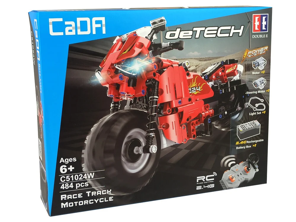 Set građevinskih blokova CADA R/C motocikl 2,4G, 484 kom_6