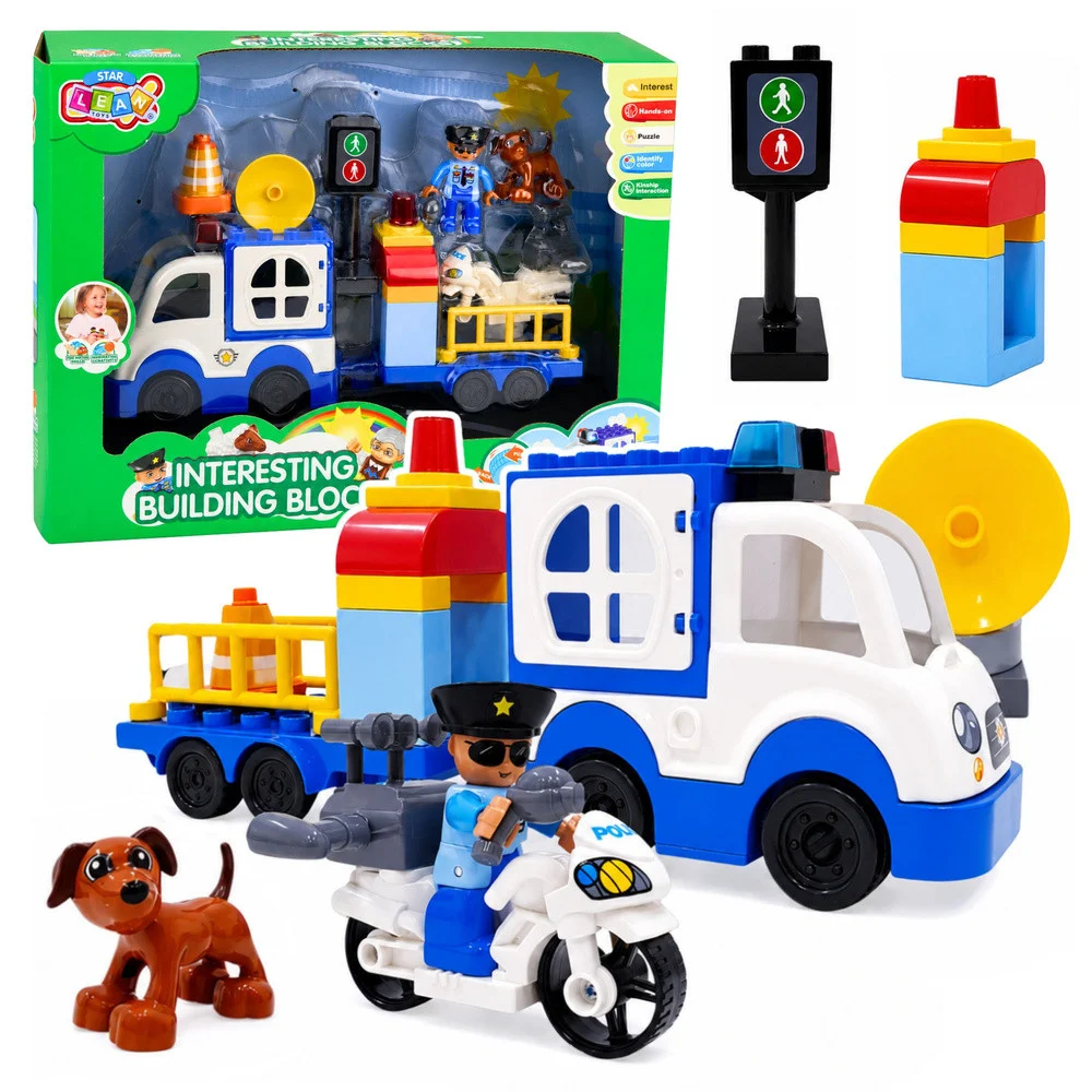 Set građevinskih blokova policijski automobil_1