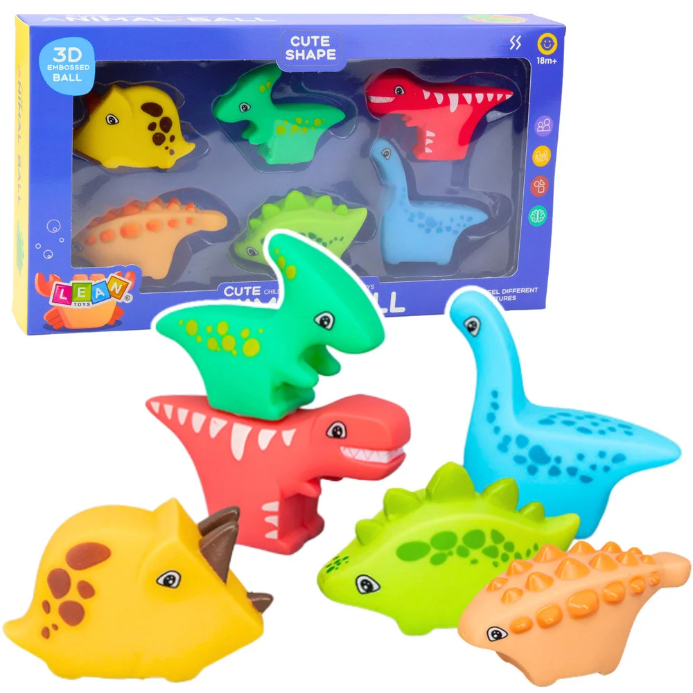Set gumene igračke za kupanje - dinosauri 6 kom_1