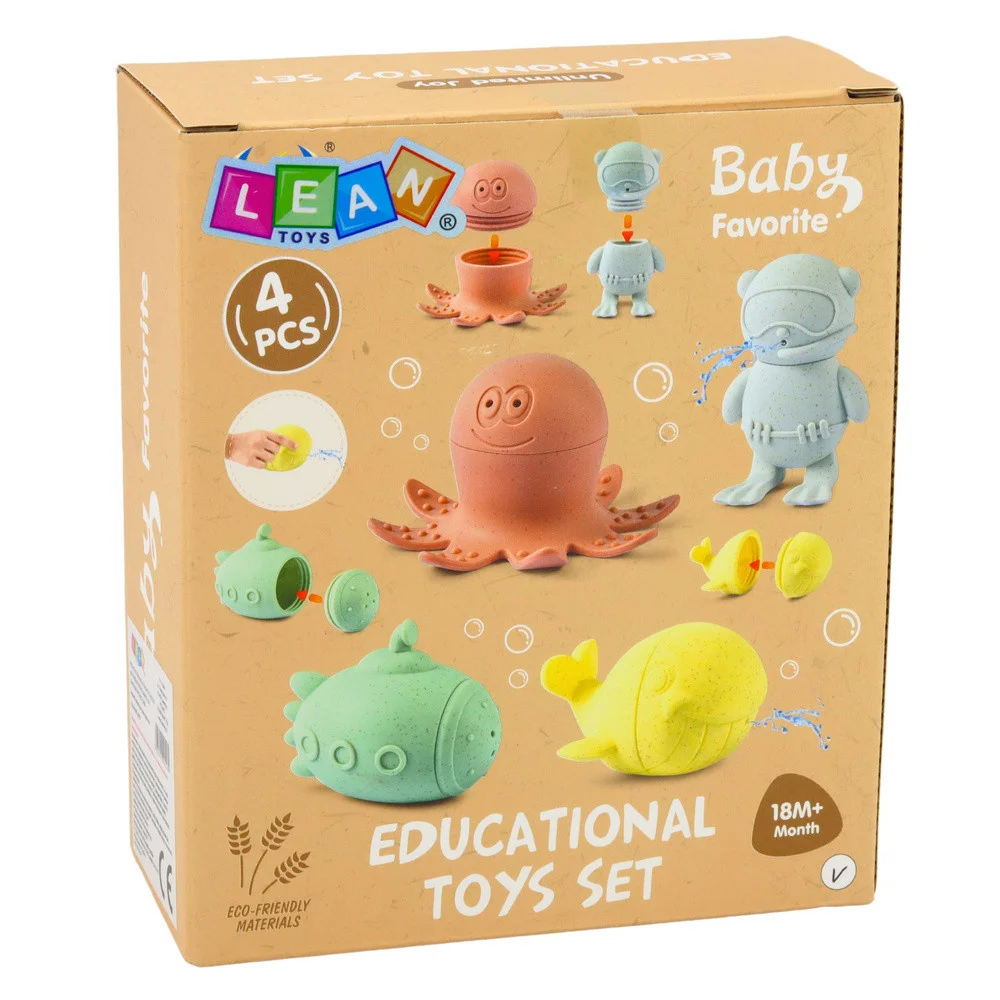 Set gumenih figura za kupanje pastelni 4 kom_8