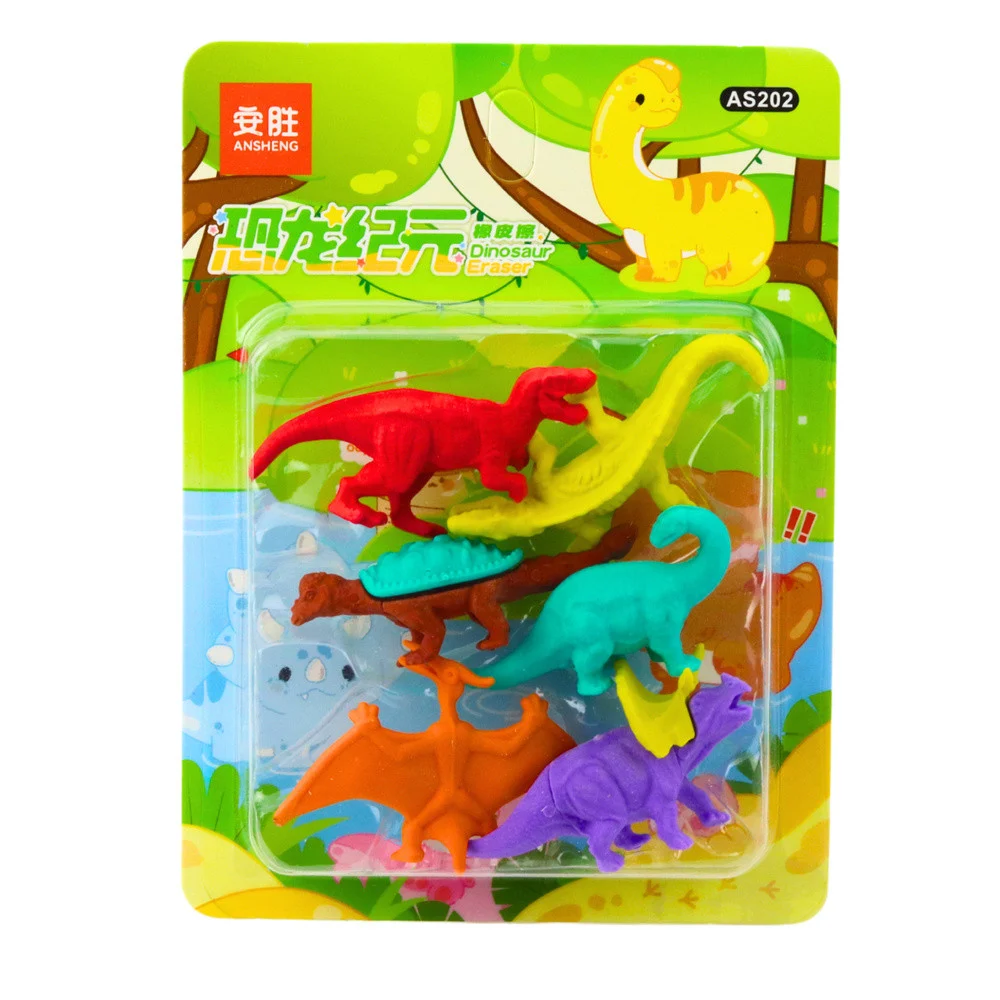 Set gumica s motivima dinosaura, 6 komada_4