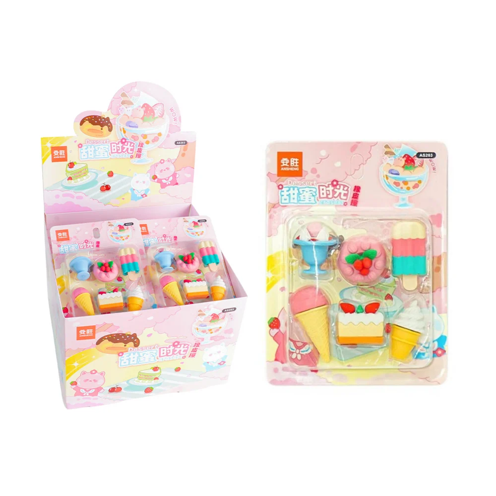 Set gumica u obliku slatkiša, 6 komada_3