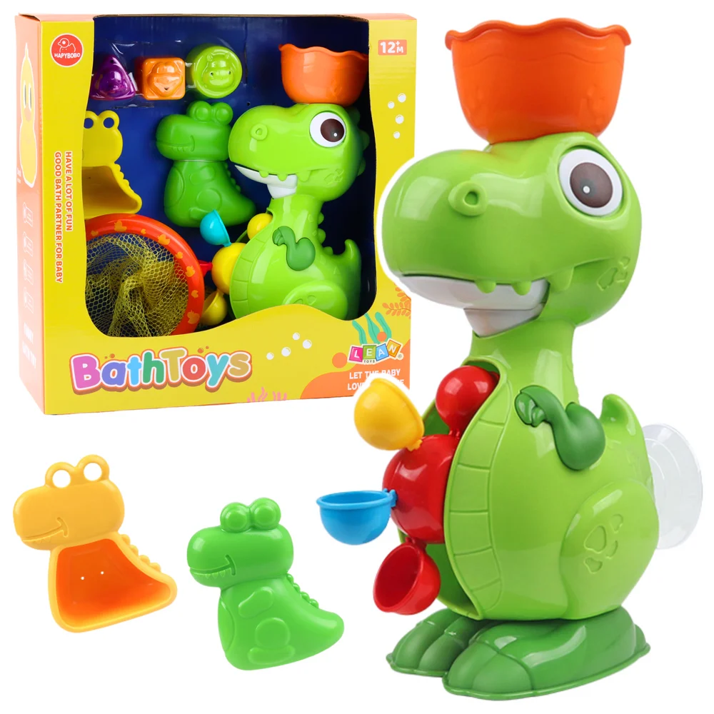 Set igračaka za kupanje - dinosaur s mrežom 8 dijelova_1